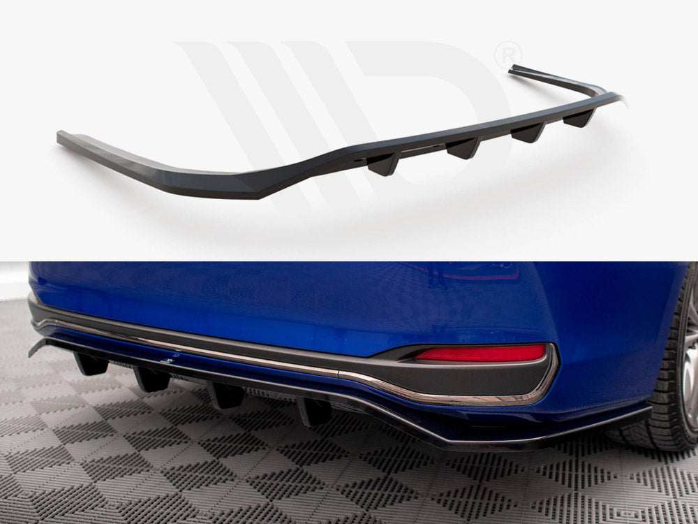 Central Rear Splitter (Vertical Bars) Lexus ES F Sport Mk7 - Wayside Performance 