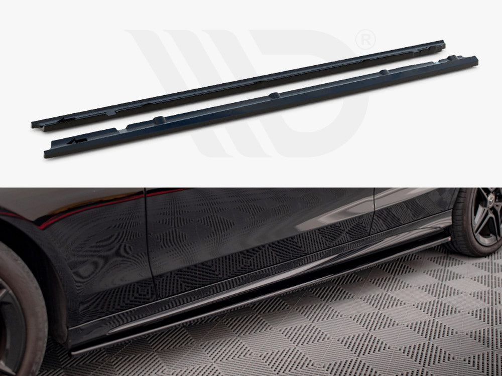 Side Skirts Diffusers Mercedes C43 / C AMG Line Sedan W205 Facelift - Wayside Performance 