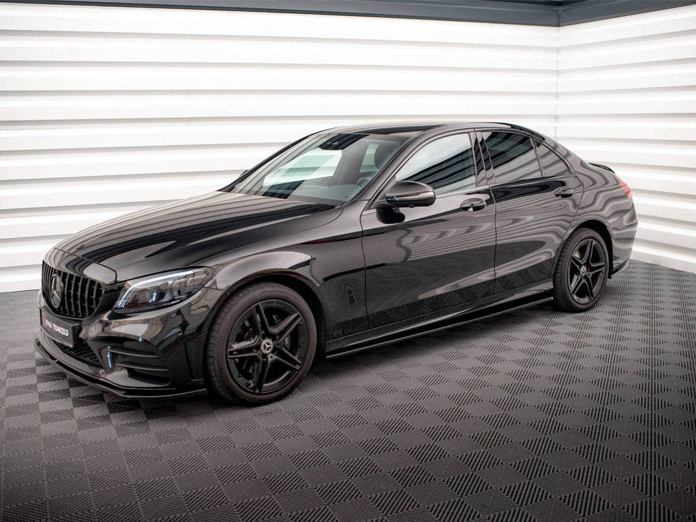 Side Skirts Diffusers Mercedes C43 / C AMG Line Sedan W205 Facelift - Wayside Performance 