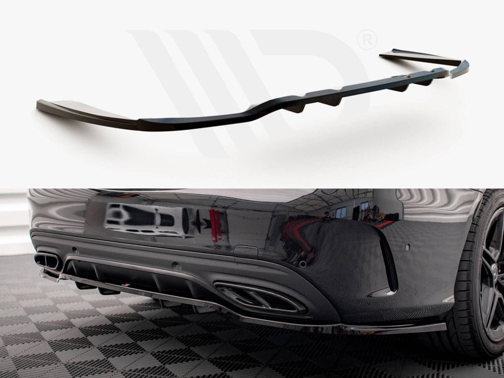 Central Rear Splitter (Vertical Bars) Mercedes C AMG Line W205 Facelift - Wayside Performance 