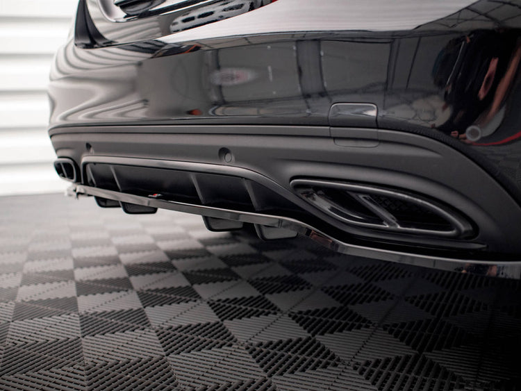 Central Rear Splitter (Vertical Bars) Mercedes C AMG Line W205 Facelift - Wayside Performance 
