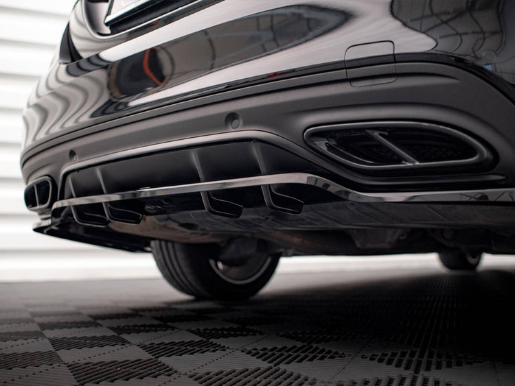 Central Rear Splitter (Vertical Bars) Mercedes C AMG Line W205 Facelift - Wayside Performance 