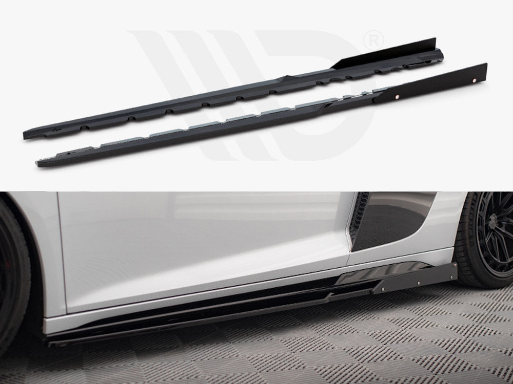 Side Skirts Diffusers V.2 + Flaps Audi R8 Mk2 Facelift - Wayside Performance 