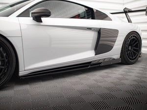 Side Skirts Diffusers V.2 + Flaps Audi R8 Mk2 Facelift - Wayside Performance 