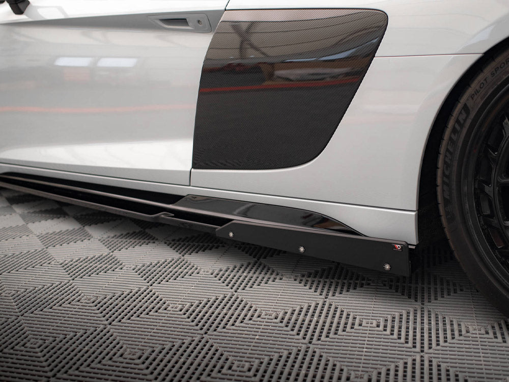 Side Skirts Diffusers V.2 + Flaps Audi R8 Mk2 Facelift - Wayside Performance 