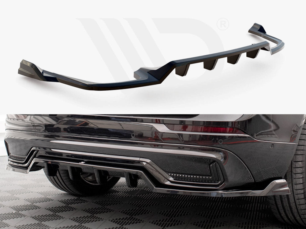 Central Rear Splitter (Vertical Bars) Volvo XC60 R-Design Mk2 Facelift - Wayside Performance 