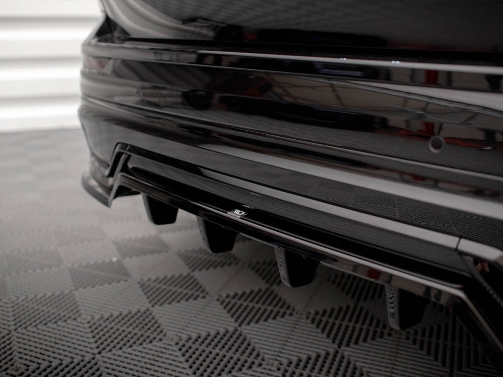 Central Rear Splitter (Vertical Bars) Volvo XC60 R-Design Mk2 Facelift - Wayside Performance 