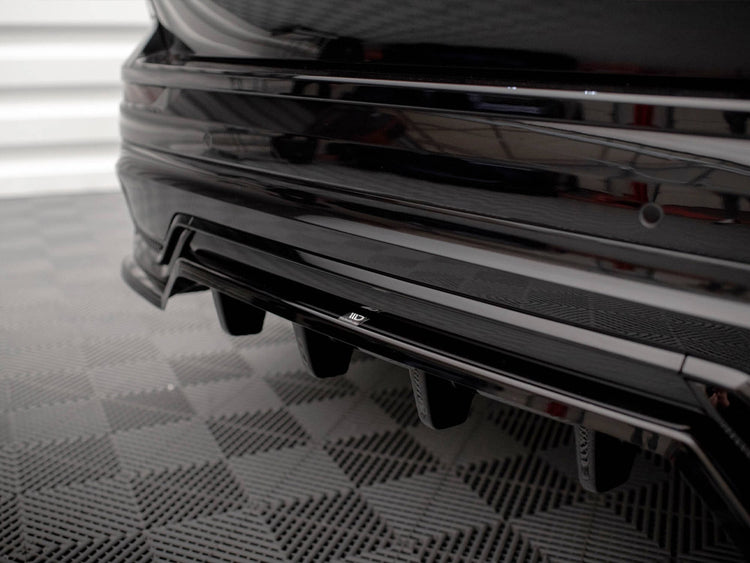Central Rear Splitter (Vertical Bars) Volvo XC60 R-Design Mk2 Facelift - Wayside Performance 