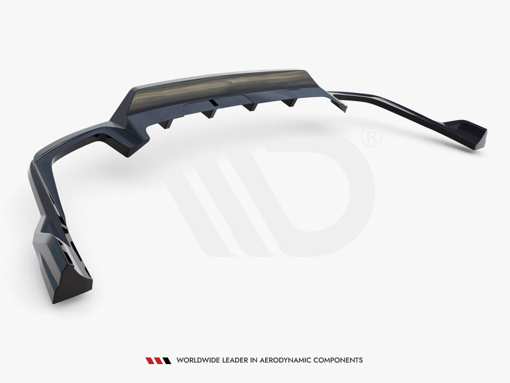 Central Rear Splitter (Vertical Bars) Volvo XC60 R-Design Mk2 Facelift - Wayside Performance 