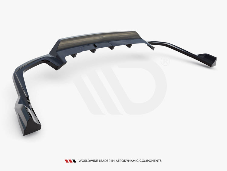 Central Rear Splitter (Vertical Bars) Volvo XC60 R-Design Mk2 Facelift - Wayside Performance 