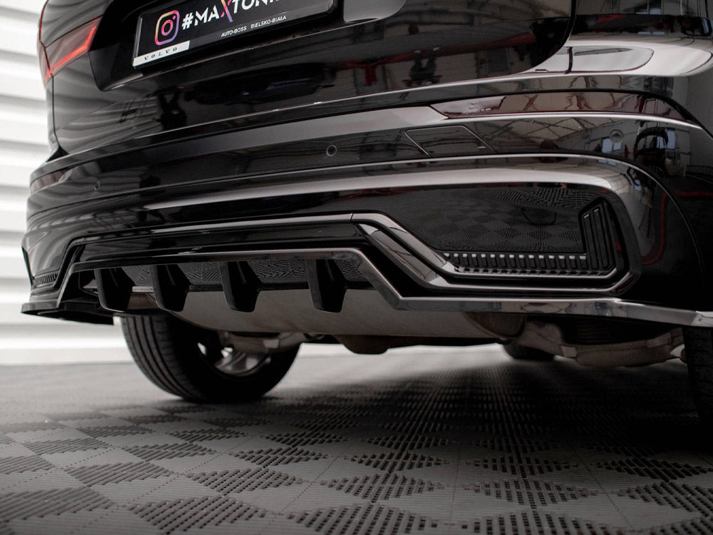 Central Rear Splitter (Vertical Bars) Volvo XC60 R-Design Mk2 Facelift - Wayside Performance 