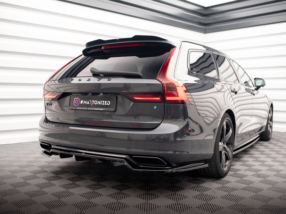 Central Rear Splitter (Vertical Bars) Volvo V90 / S90 R-Design Mk2 - Wayside Performance 