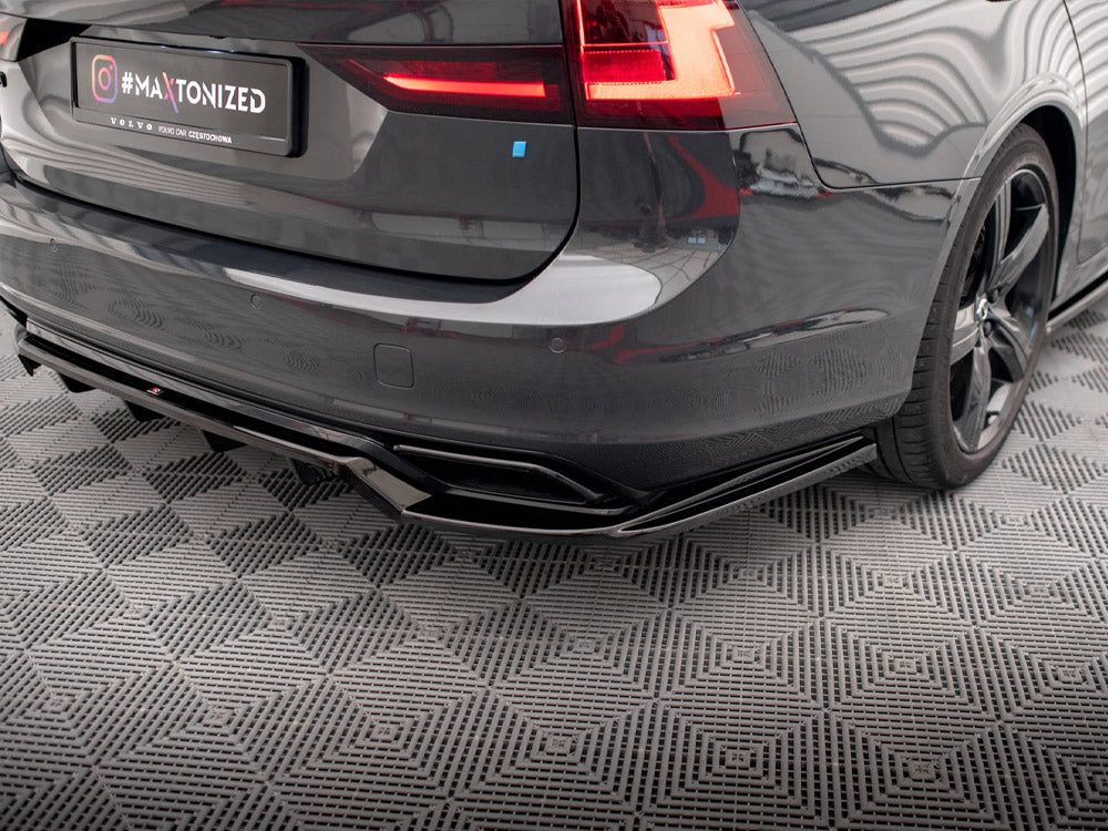 Central Rear Splitter (Vertical Bars) Volvo V90 / S90 R-Design Mk2 - Wayside Performance 