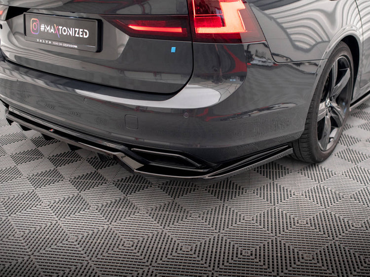 Central Rear Splitter (Vertical Bars) Volvo V90 / S90 R-Design Mk2 - Wayside Performance 