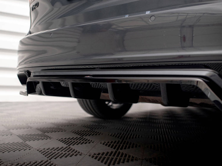 Central Rear Splitter (Vertical Bars) Volvo V90 / S90 R-Design Mk2 - Wayside Performance 