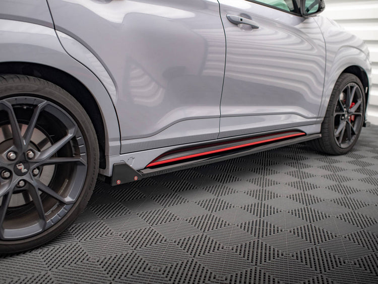 Side Skirts Diffusers V.1 + Flaps Hyundai Kona N Mk1 - Wayside Performance 