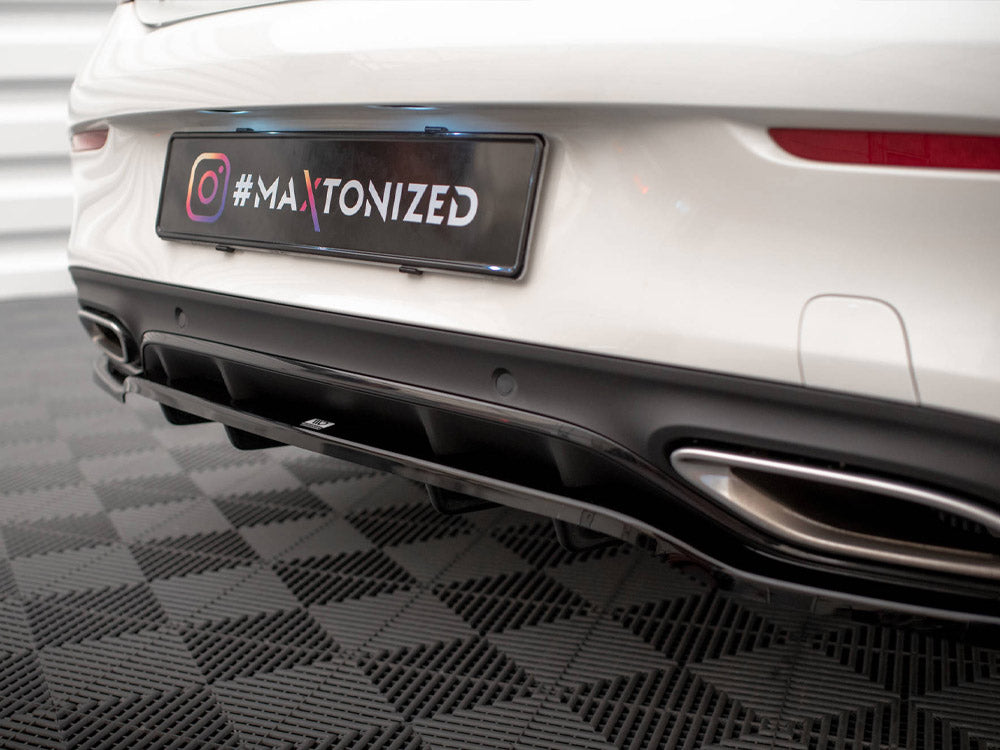 Central Rear Splitter (Vertical Bars) Mercedes C Coupe AMG-Line C205 Facelift - Wayside Performance 