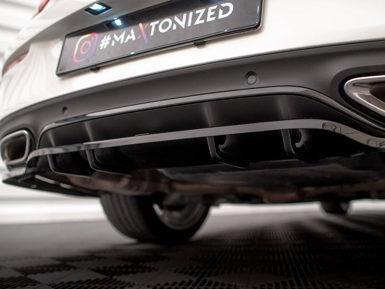 Central Rear Splitter (Vertical Bars) Mercedes C Coupe AMG-Line C205 Facelift - Wayside Performance 