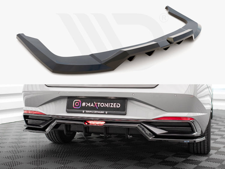 Central Rear Splitter (Vertical Bars) Hyundai Elantra Mk7 - Wayside Performance 