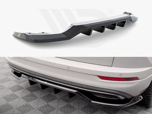 Central Rear Splitter (Vertical Bars) Skoda Karoq Sportline Mk1 Facelift - Wayside Performance 