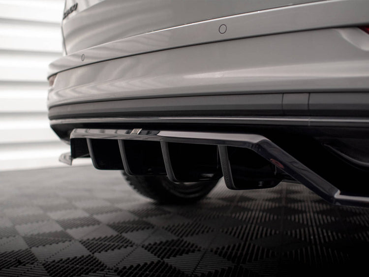 Central Rear Splitter (Vertical Bars) Skoda Karoq Sportline Mk1 Facelift - Wayside Performance 