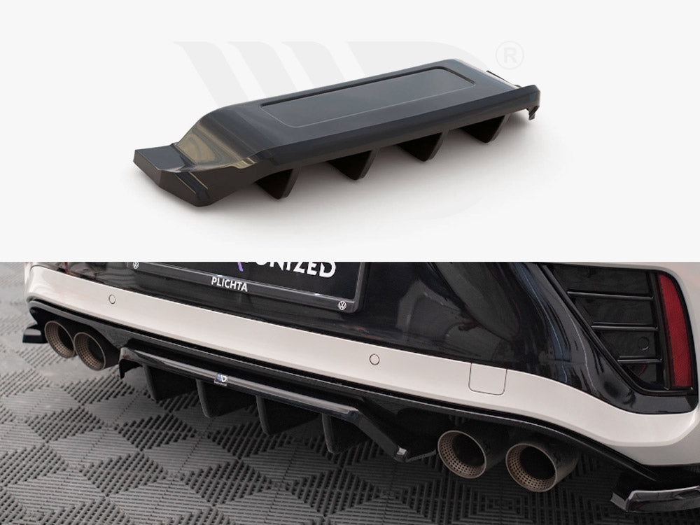 Central Rear Splitter (Vertical Bars) Volkswagen T-Roc R Mk1 Facelift - Wayside Performance 