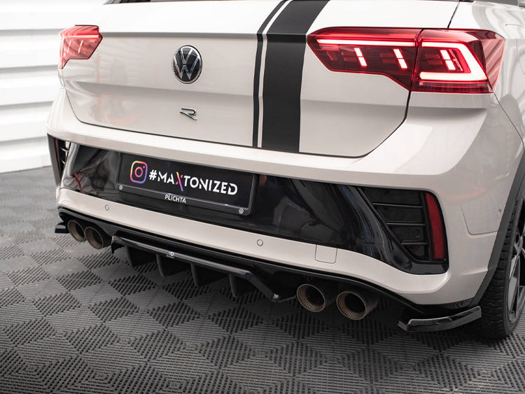 Central Rear Splitter (Vertical Bars) Volkswagen T-Roc R Mk1 Facelift - Wayside Performance 