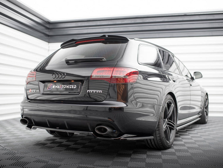 Central Rear Splitter (Vertical Bars) Audi RS6 Avant C6 - Wayside Performance 