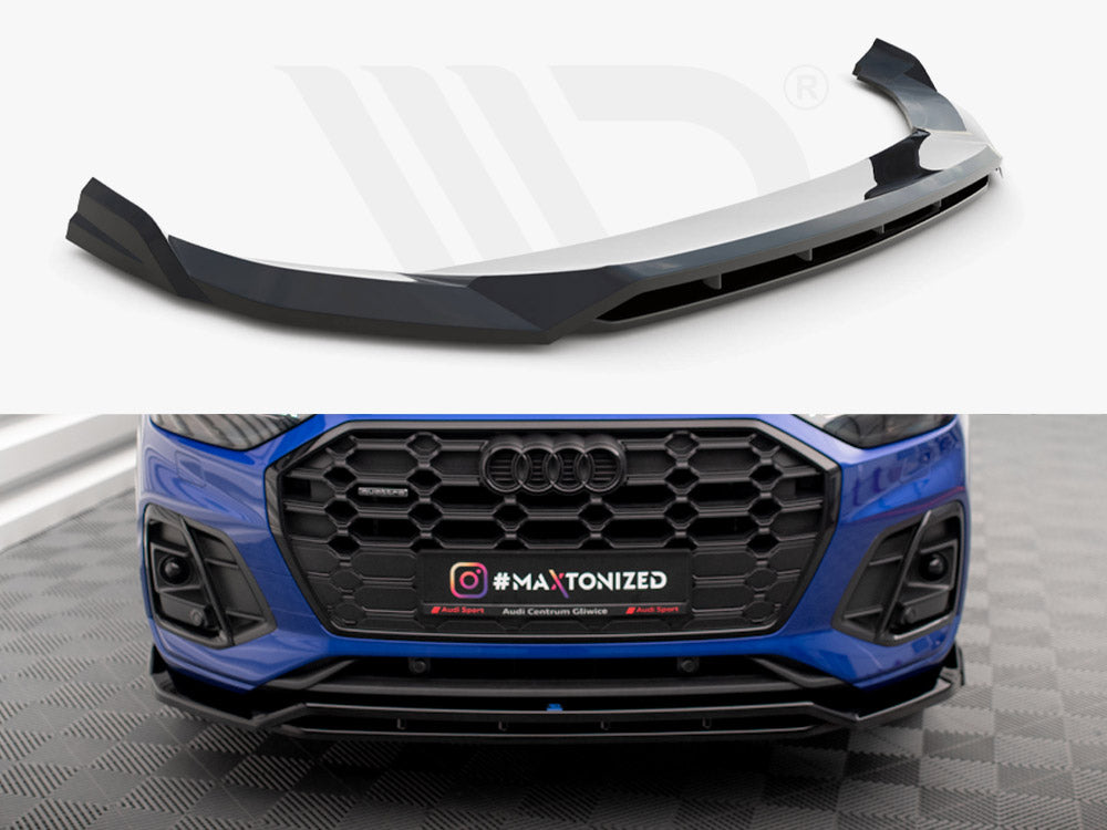 Front Splitter V.1 Audi SQ5 / Q5 S-Line SUV / Sportback Mk2 Facelift - Wayside Performance 