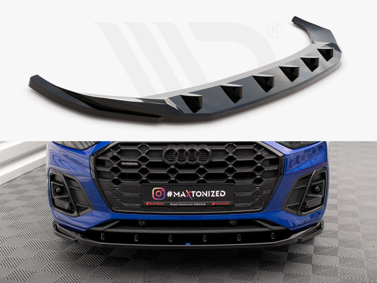 Front Splitter V.2 Audi SQ5 / Q5 S-Line SUV / Sportback Mk2 Facelift - Wayside Performance 