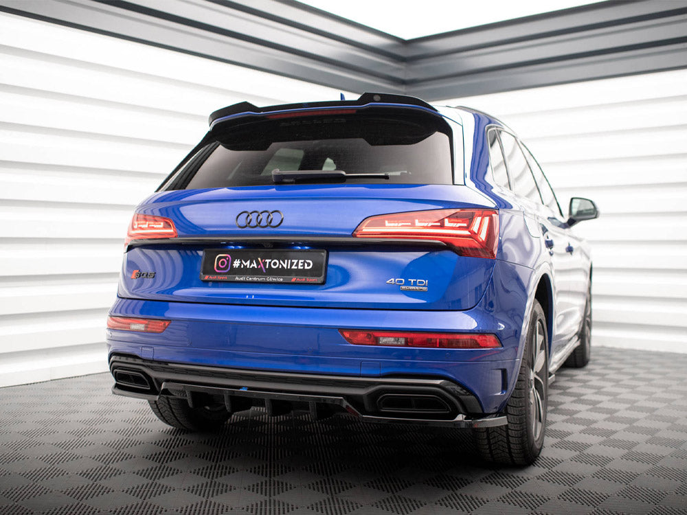 Central Rear Splitter (Vertical Bars) Audi Q5 S-Line SUV Mk2 Facelift - Wayside Performance 