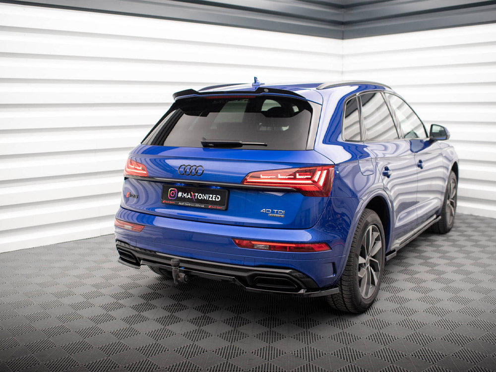 Central Rear Splitter (Vertical Bars) Audi Q5 S-Line SUV Mk2 Facelift - Wayside Performance 