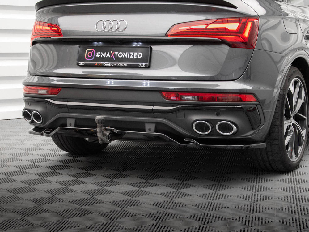 Central Rear Splitter (Vertical Bars) Audi SQ5 Sportback Mk2 Facelift - Wayside Performance 