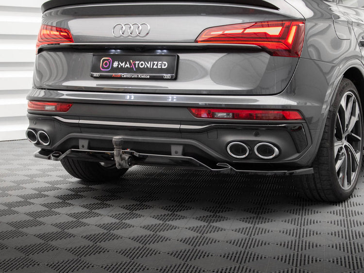 Central Rear Splitter (Vertical Bars) Audi SQ5 Sportback Mk2 Facelift - Wayside Performance 