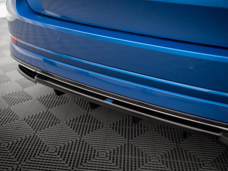 Central Rear Splitter (Vertical Bars) Skoda Octavia Sportline Mk4 - Wayside Performance 