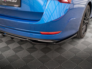 Central Rear Splitter (Vertical Bars) Skoda Octavia Sportline Mk4 - Wayside Performance 