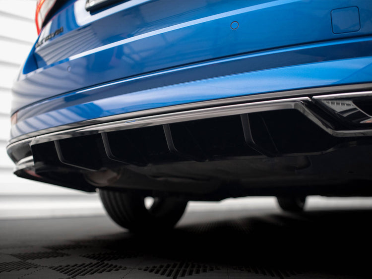 Central Rear Splitter (Vertical Bars) Skoda Octavia Sportline Mk4 - Wayside Performance 