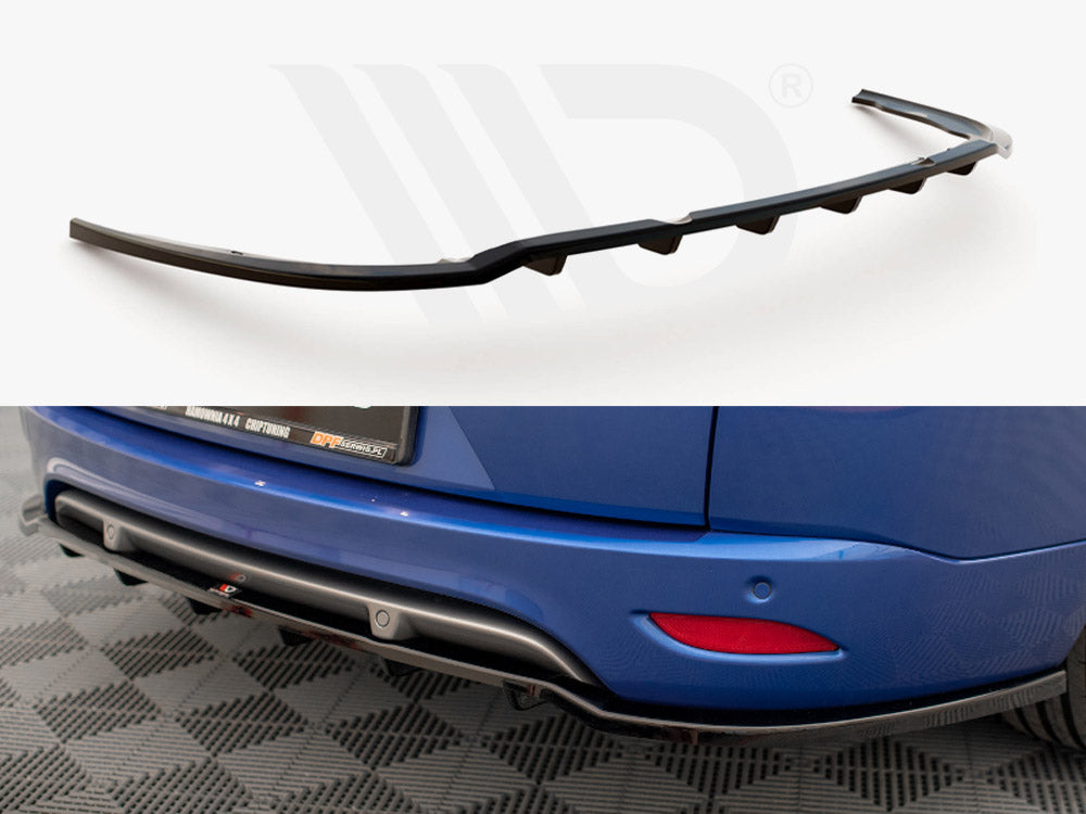 Central Rear Splitter (Vertical Bars) Renault Megane GT Line Grandtour Mk3 Facelift - Wayside Performance 