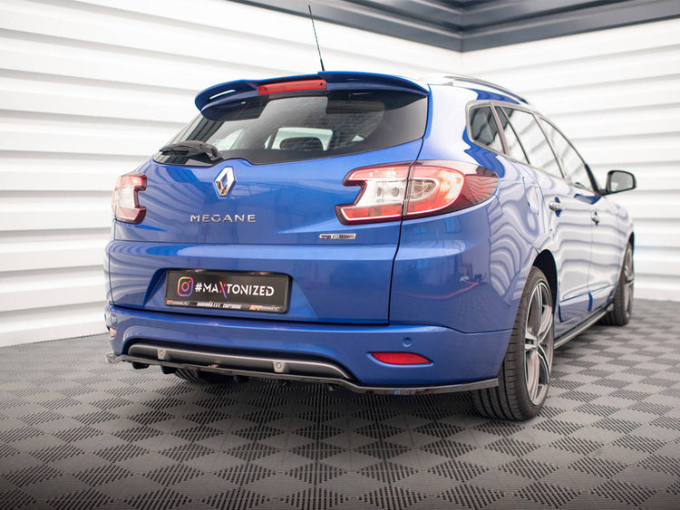 Central Rear Splitter (Vertical Bars) Renault Megane GT Line Grandtour Mk3 Facelift - Wayside Performance 