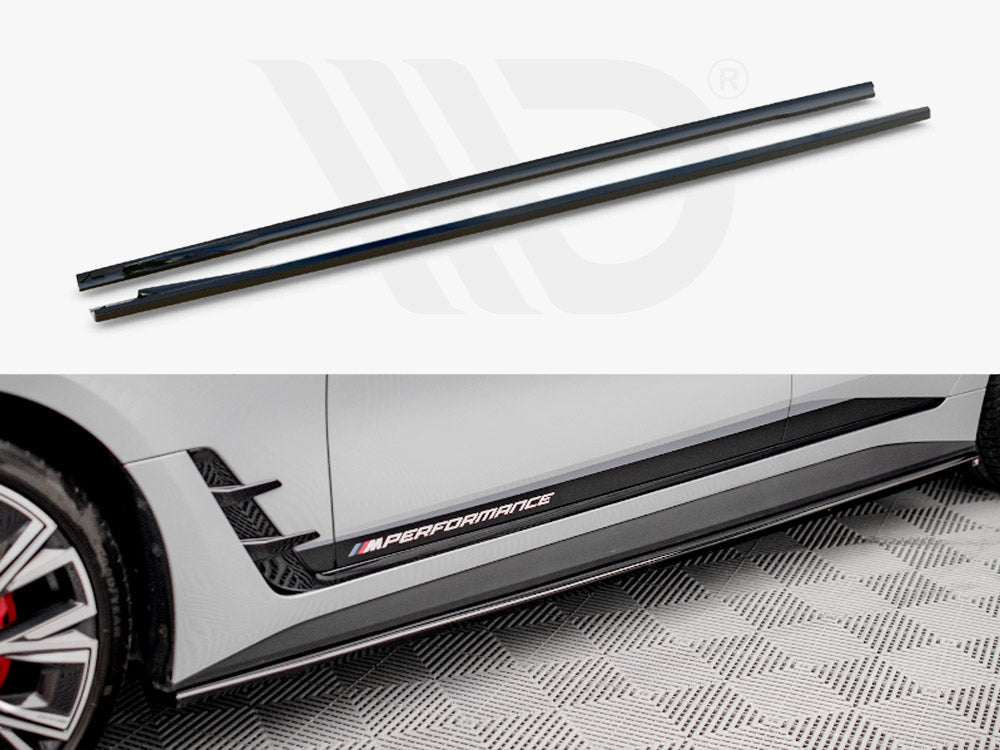 Side Skirts Diffusers V.2 BMW i4 M-Pack G26 - Wayside Performance 