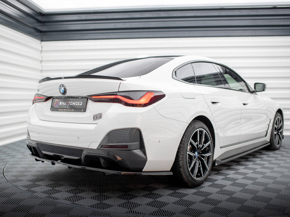 Central Rear Splitter (Vertical Bars) V.1 BMW i4 M-Pack G26 - Wayside Performance 