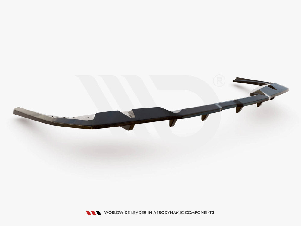 Central Rear Splitter (Vertical Bars) V.1 BMW i4 M-Pack G26 - Wayside Performance 