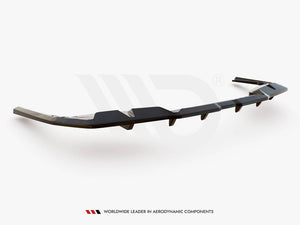 Central Rear Splitter (Vertical Bars) V.1 BMW i4 M-Pack G26 - Wayside Performance 
