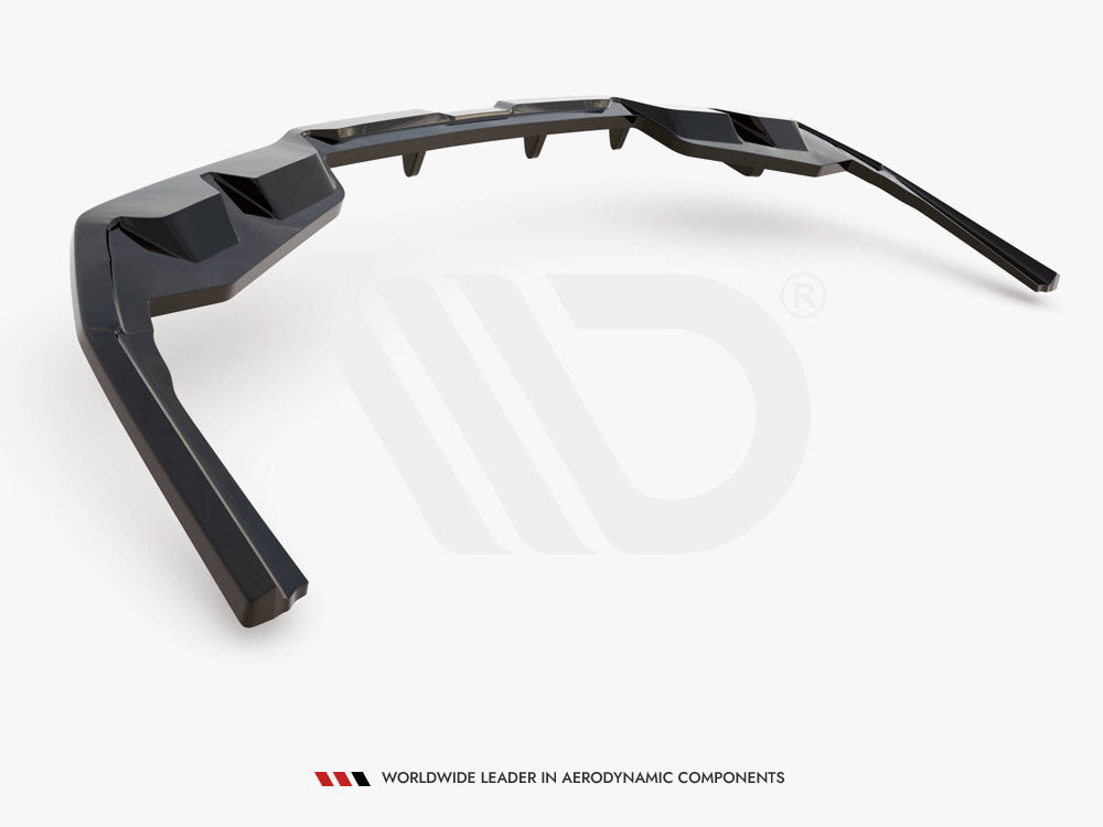 Central Rear Splitter (Vertical Bars) V.1 BMW i4 M-Pack G26 - Wayside Performance 