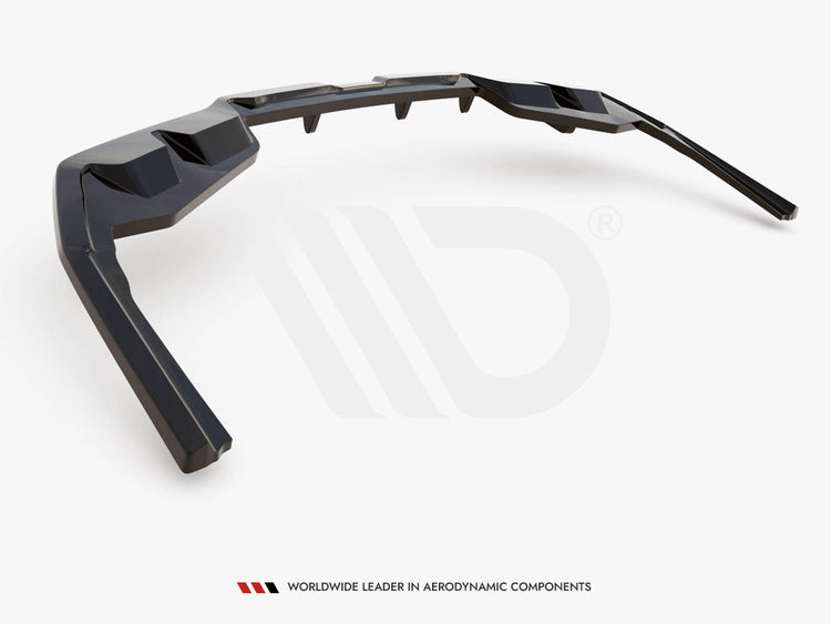 Central Rear Splitter (Vertical Bars) V.1 BMW i4 M-Pack G26 - Wayside Performance 