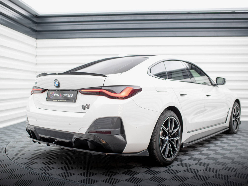 Central Rear Splitter (Vertical Bars) V.2 BMW i4 M-Pack G26 - Wayside Performance 
