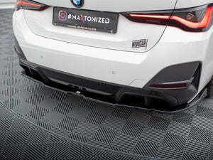 Central Rear Splitter (Vertical Bars) V.2 BMW i4 M-Pack G26 - Wayside Performance 