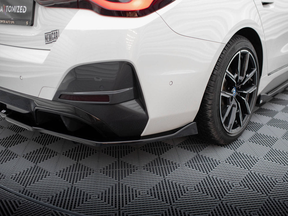 Central Rear Splitter (Vertical Bars) V.2 BMW i4 M-Pack G26 - Wayside Performance 