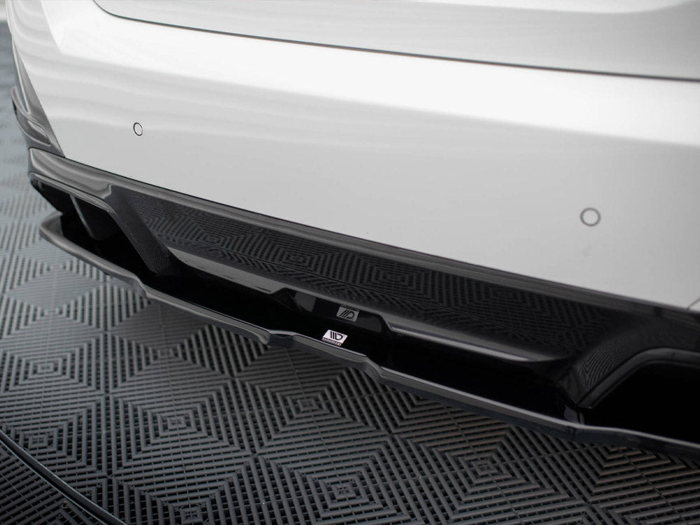 Central Rear Splitter (Vertical Bars) V.2 BMW i4 M-Pack G26 - Wayside Performance 