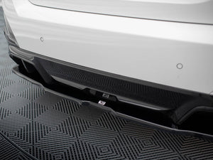 Central Rear Splitter (Vertical Bars) V.2 BMW i4 M-Pack G26 - Wayside Performance 